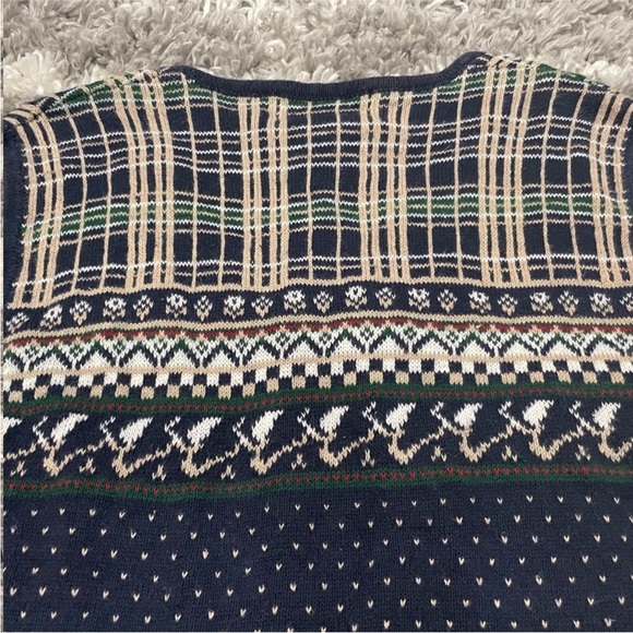 VTG Crystal Kobe Button Down Multicolor Holiday Vest Size 2X - Picture 7 of 7